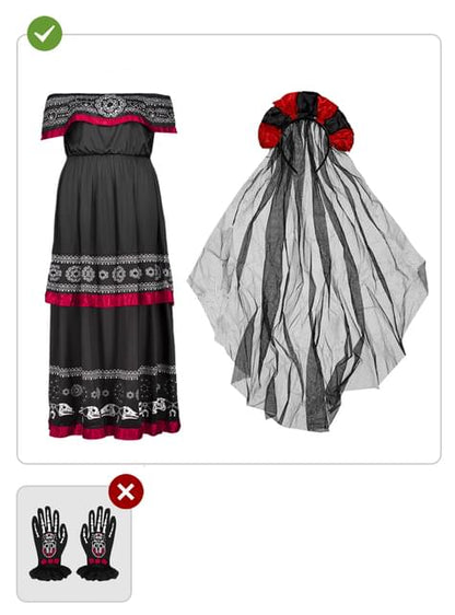 Disfraz de Catrina para mujer talla grande - Funiglobal | Funidelia