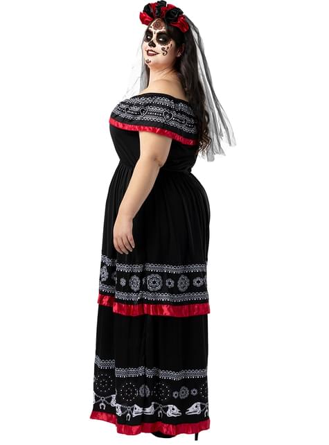 Disfraz de Catrina para mujer talla grande - Funiglobal | Funidelia