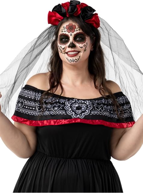 Disfraz de Catrina para mujer talla grande - Funiglobal | Funidelia
