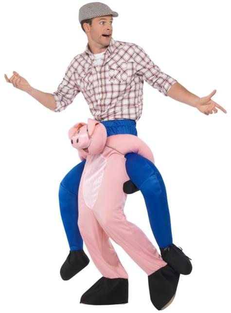 Disfraz de cerdo ride on para adulto