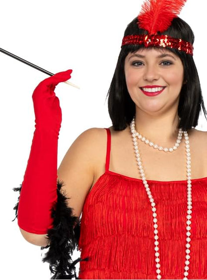 Disfraz de charlestón años 20 rojo talla grande - Funiglobal | Funidelia