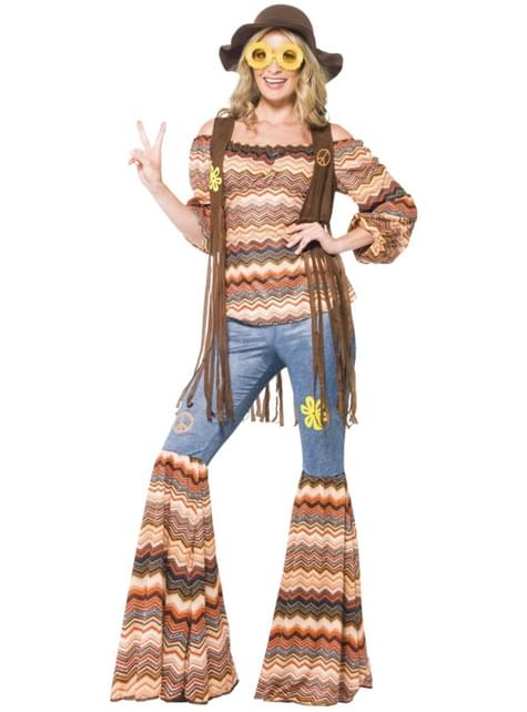 Disfraz de chica hippie para mujer - Smiffys | Funidelia