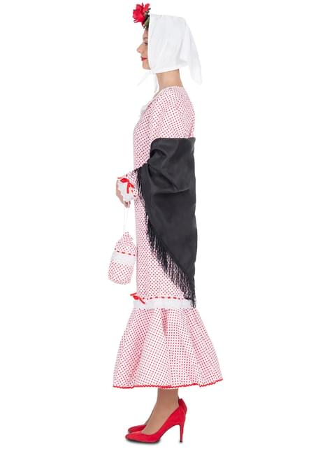 Disfraz de chulapa blanco para mujer