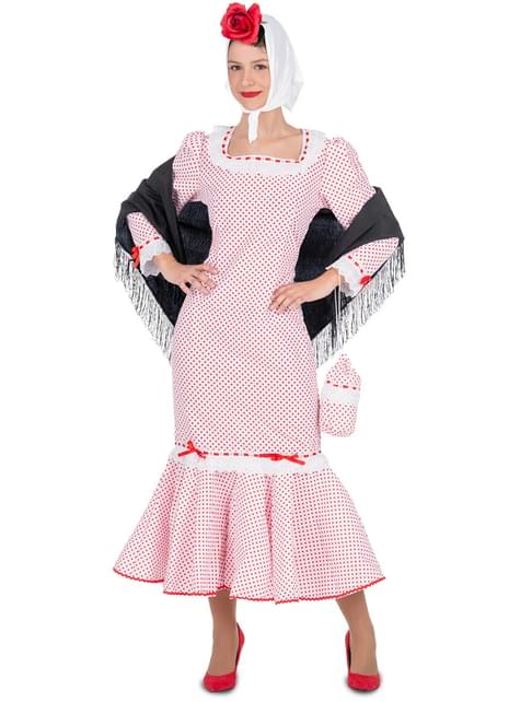 Disfraz de chulapa blanco para mujer