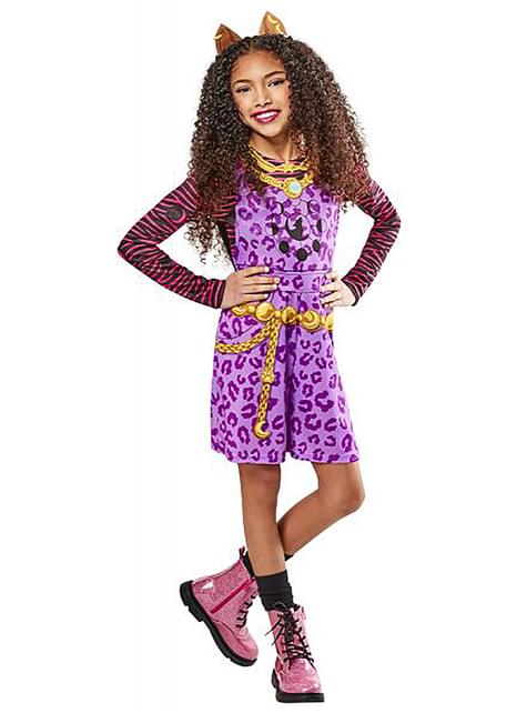 Disfraz de Clawdeen Wolf clásico para niña - Monster High