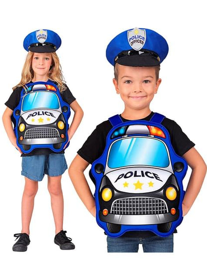 Disfraz de coche de policía para niño