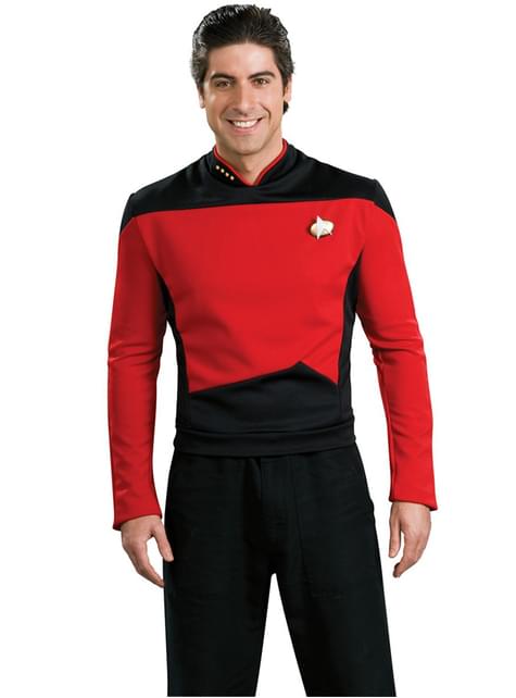 Disfraz de Comandante Rojo Star Trek La Nueva Generación para hombre