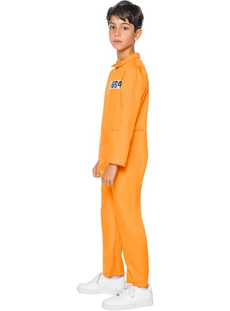Disfraz de convicto naranja para niño - Funiglobal | Funidelia