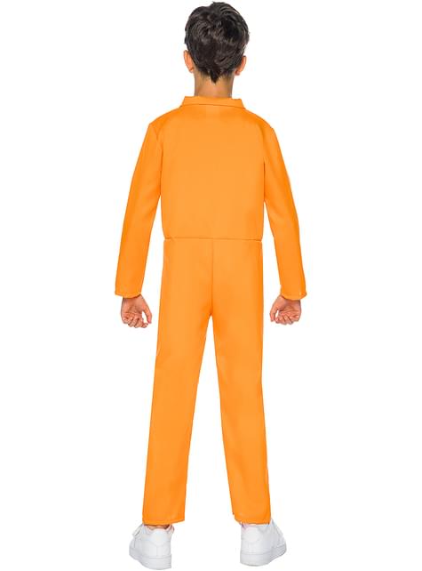 Disfraz de convicto naranja para niño - Funiglobal | Funidelia