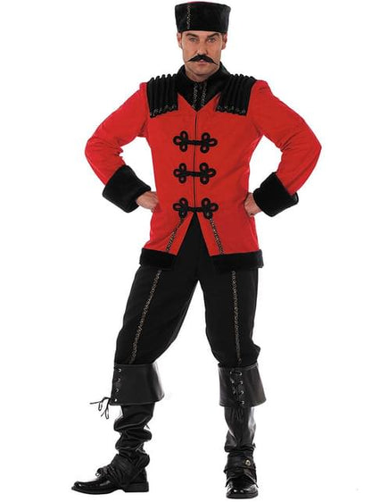 Disfraz de Cosaco deluxe rojo para hombre