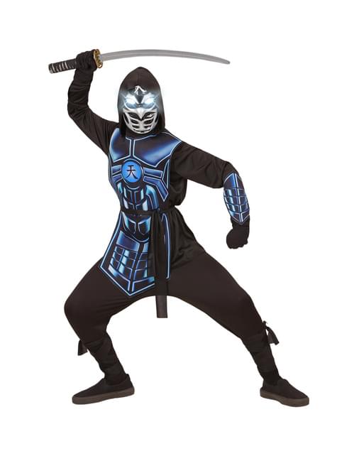 Disfraz de cyber ninja azul infantil - Widmann | Funidelia