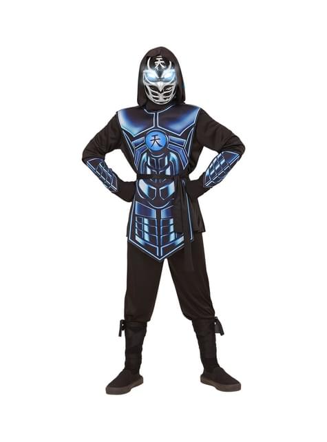 Disfraz de cyber ninja azul infantil - Widmann | Funidelia