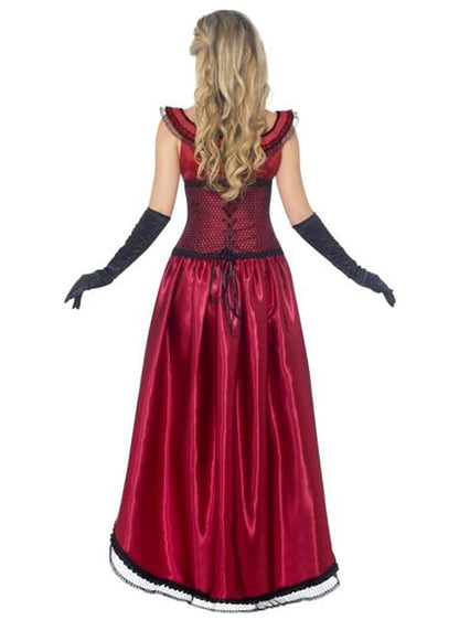Disfraz de dama de burdel rojo Deluxe - Smiffys | Funidelia