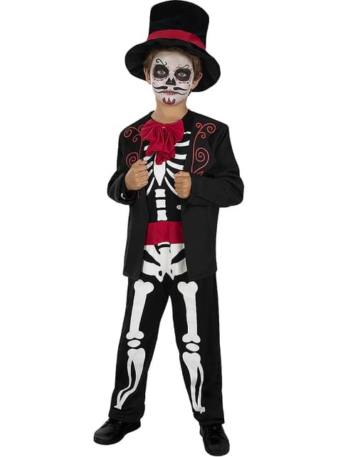 Disfraz de Día de los Muertos esqueleto para niño - Funiglobal | Funidelia