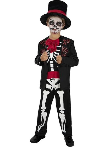Disfraz de Día de los Muertos esqueleto para niño - Funiglobal | Funidelia