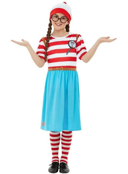 Disfraz de ¿Dónde está Wally? Wenda Deluxe para niña