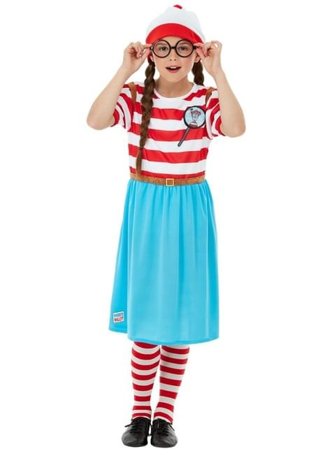 Disfraz de ¿Dónde está Wally? Wenda Deluxe para niña