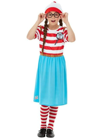Disfraz de ¿Dónde está Wally? Wenda Deluxe para niña