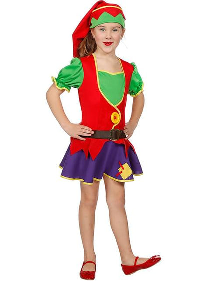 Disfraz de duende navideño para niña - Wilbers | Funidelia