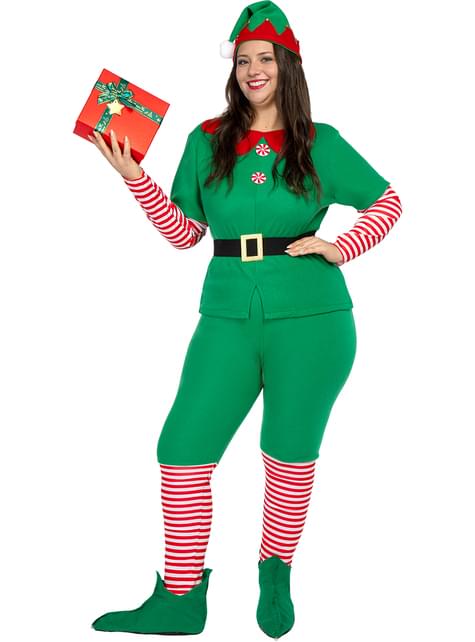 Disfraz de Elfa navideña para mujer talla grande - Funiglobal | Funidelia