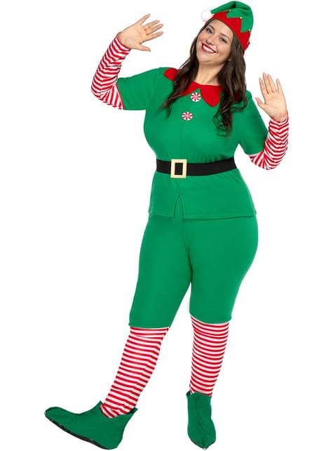 Disfraz de Elfa navideña para mujer talla grande - Funiglobal | Funidelia