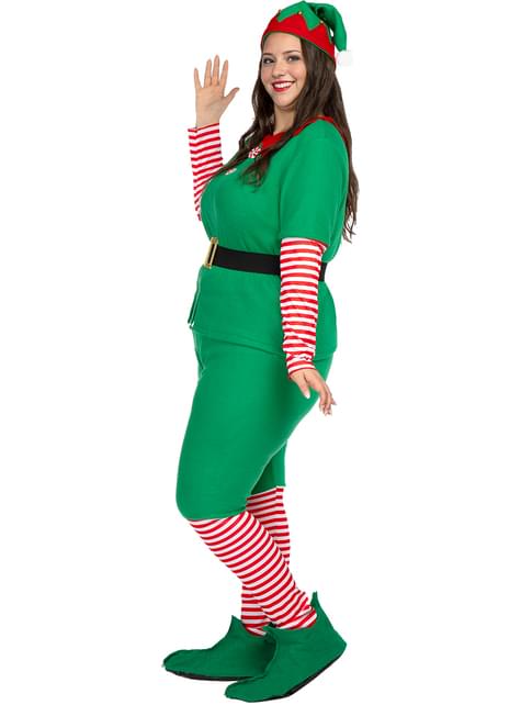 Disfraz de Elfa navideña para mujer talla grande - Funiglobal | Funidelia