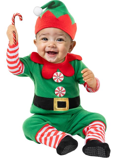 Disfraz de elfo navideño para bebé - Funiglobal | Funidelia