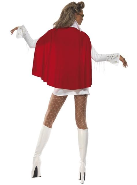 Disfraz de Elvis Viva Las Vegas blanco para mujer