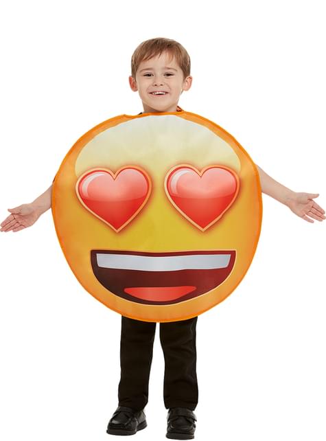 Disfraz de Emoji sonriente con ojos de corazón infantil - Funiglobal | Funidelia