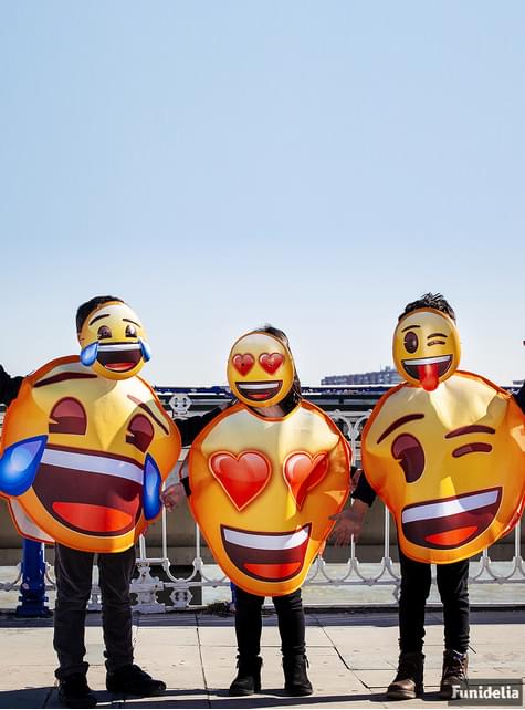 Disfraz de Emoji sonriente con ojos de corazón infantil - Funiglobal | Funidelia