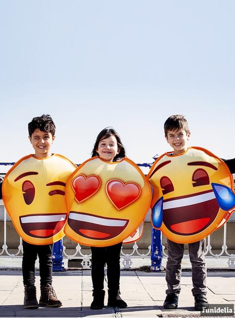 Disfraz de Emoji sonriente con ojos de corazón infantil - Funiglobal | Funidelia