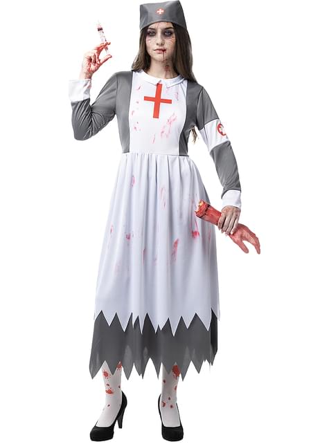 Disfraz de enfermera monja zombie para mujer - Funiglobal | Funidelia