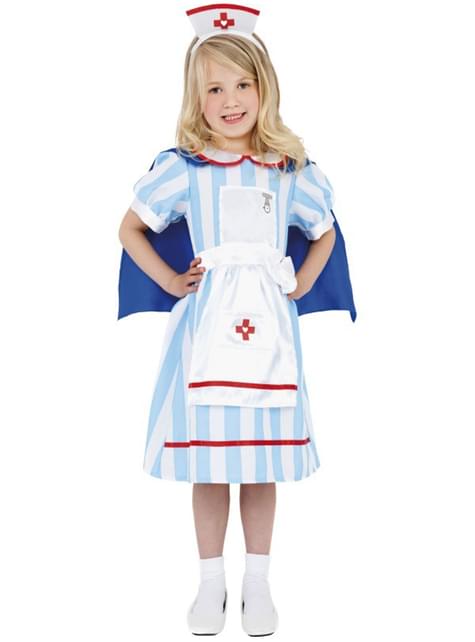 Disfraz de enfermera vintage para niña