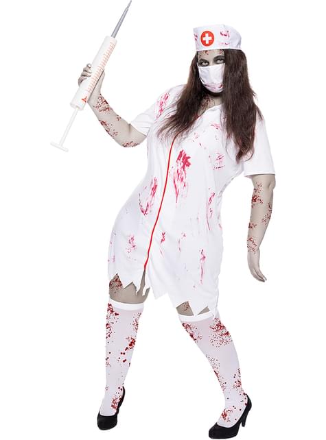 Disfraz de enfermera zombie para mujer talla grande - Funiglobal | Funidelia