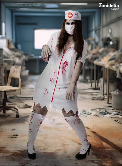 Disfraz de enfermera zombie para mujer talla grande - Funiglobal | Funidelia