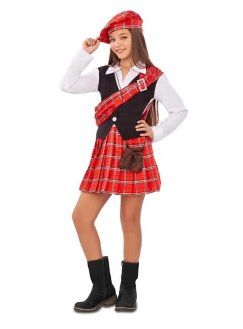 Disfraz de escocesa para niña