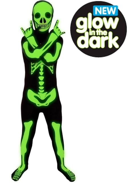 Disfraz de esqueleto brillante Morphsuits infantil