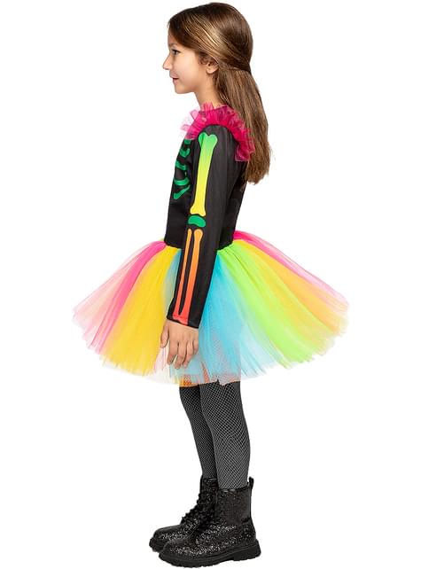 Disfraz de esqueleto colorido para niña - Funiglobal | Funidelia