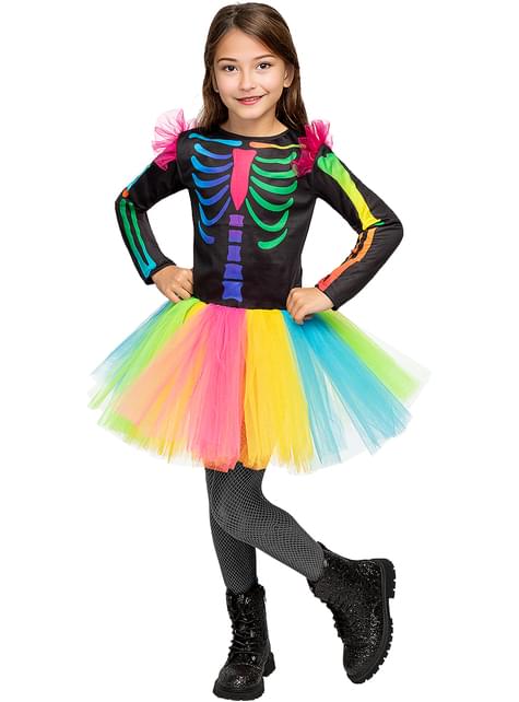 Disfraz de esqueleto colorido para niña - Funiglobal | Funidelia