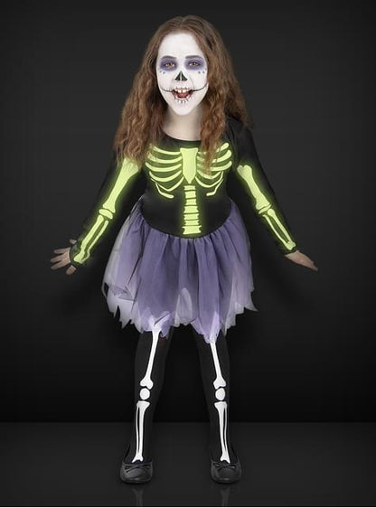 Disfraz de esqueleto con pantys para niña - Funiglobal | Funidelia