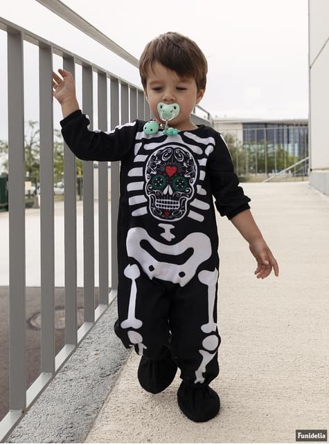 Disfraz de esqueleto Día de los Muertos para bebé - Funiglobal | Funidelia