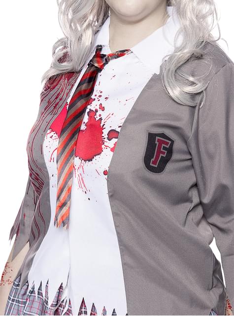 Disfraz de estudiante zombie para mujer talla grande - Funiglobal | Funidelia