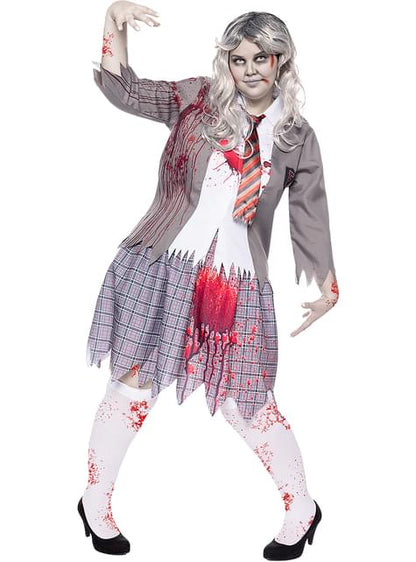 Disfraz de estudiante zombie para mujer talla grande - Funiglobal | Funidelia