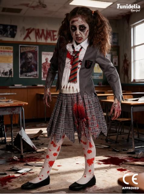 Disfraz de estudiante zombie para niña - Funiglobal | Funidelia