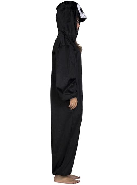 Disfraz de fantasma de ojos grandes onesie para adulto