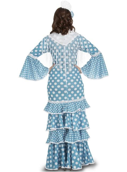 Disfraz de flamenca turquesa para mujer