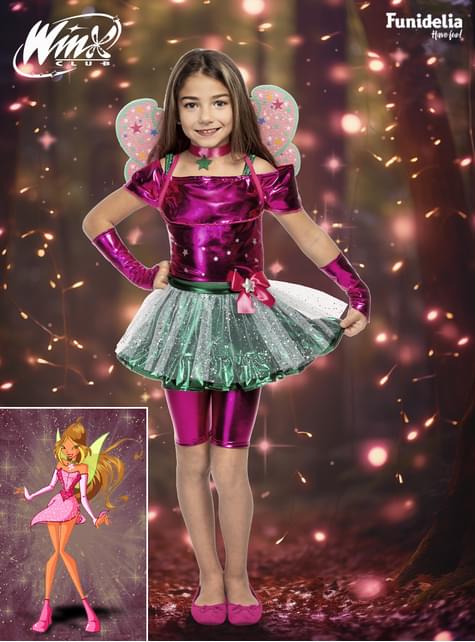 Disfraz de Flora para niña- Winx club - Funiglobal | Funidelia