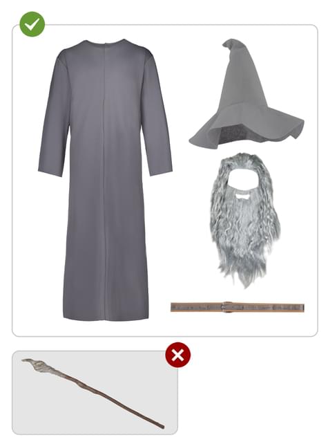 Disfraz de Gandalf con peluca para hombre - El Señor de los Anillos - Funiglobal | Funidelia