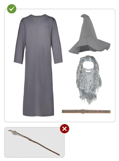 Disfraz de Gandalf con peluca para hombre - El Señor de los Anillos - Funiglobal | Funidelia