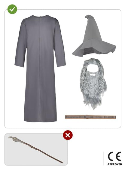 Disfraz de Gandalf con peluca para niño - El Señor de los Anillos - Funiglobal | Funidelia